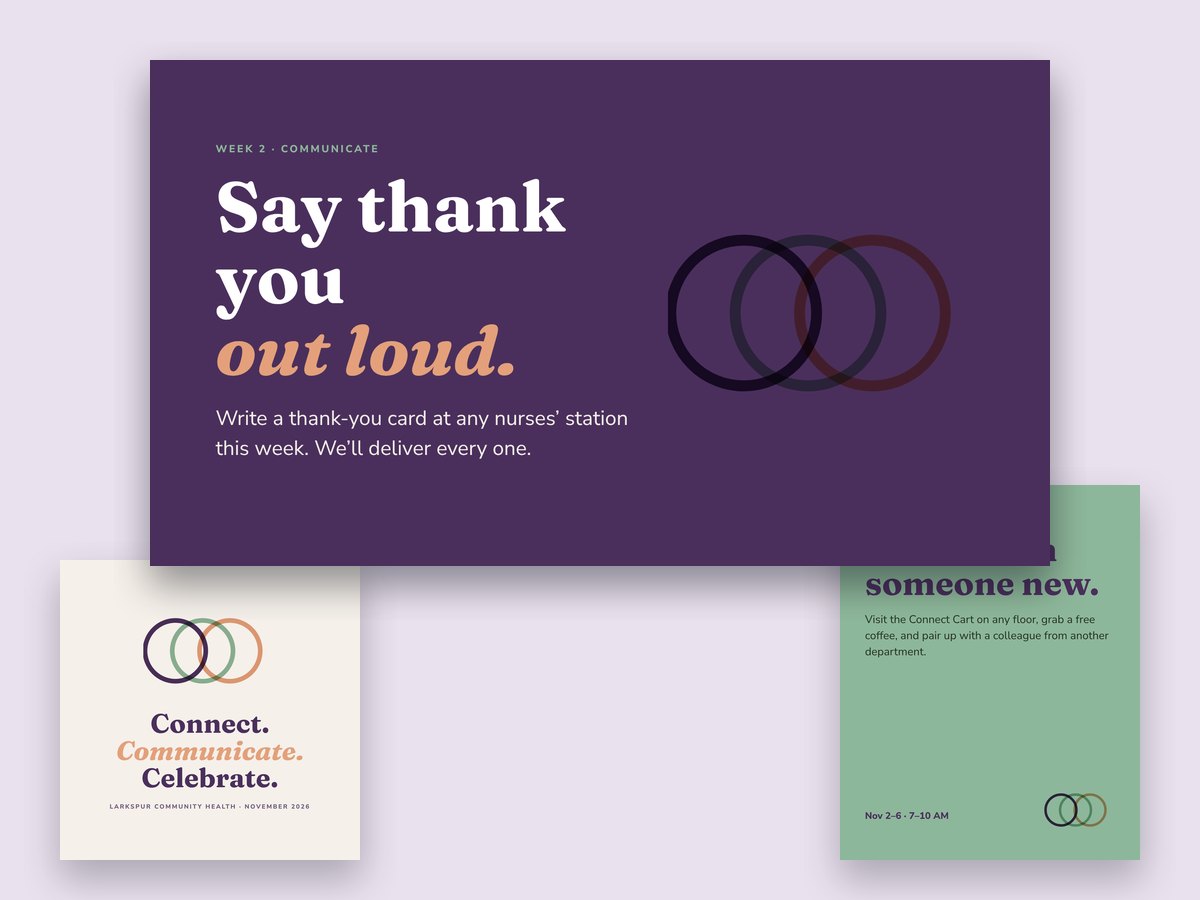 Preview of Connect. Communicate. Celebrate. for Larkspur Community Health