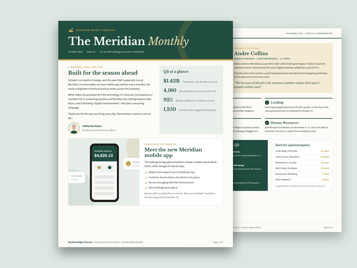 Preview of The Meridian Monthly for Meridian Ridge Financial
